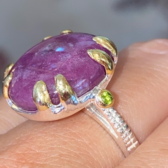 Unique Genuine Raw Ruby Ring - Picture 4 of 9